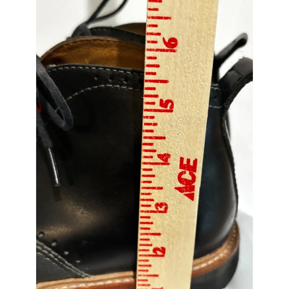Boston Boot Co Mens Black two tone Leather Wingtip Chukka Boots Sz 8.5 urban